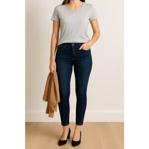 Paige Verdugo Ankle Jeans Women’s 28 Dark Wash Stretch Skinny Denim Pants